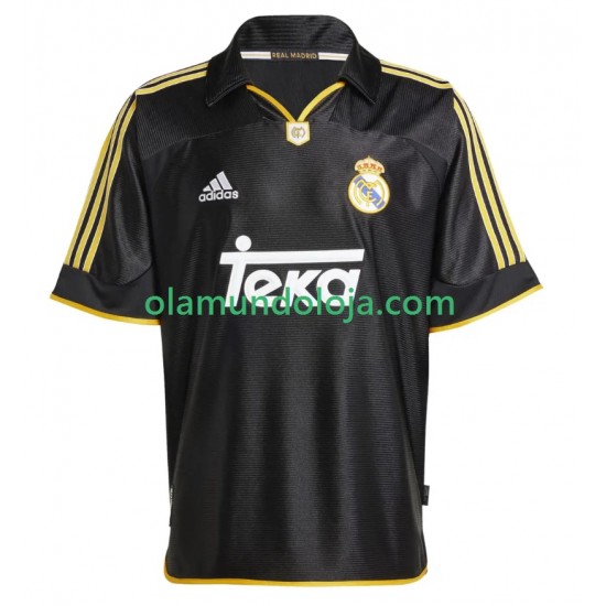 Camisola Real Madrid -2000 Retro Homem Equipamento Segundo 1999 Manga Curta